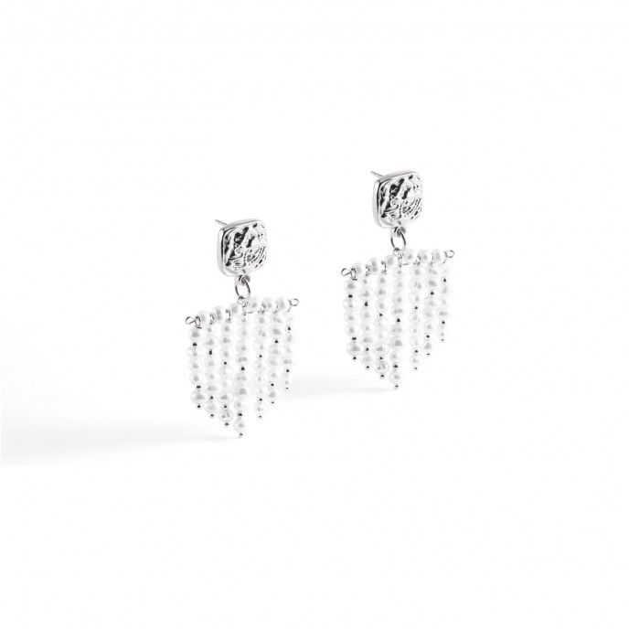 SILVER EARRINGS WITH PEARLS