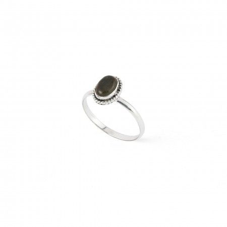 SILVER RING WITH NATURAL STONE