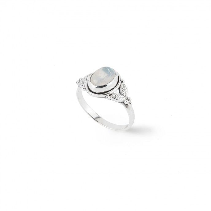 SILVER RING WITH NATURAL STONE