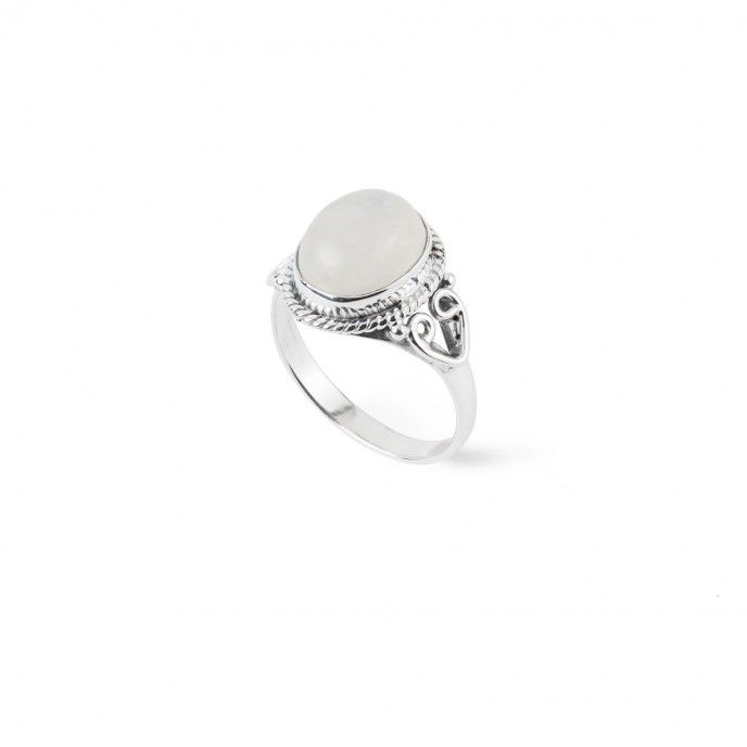 SILVER RING WITH NATURAL STONE