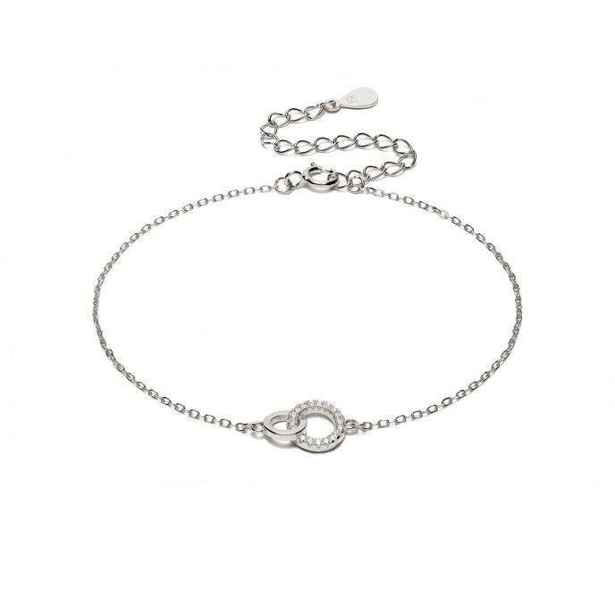 SILVER BRACELET WITH CIRCLES