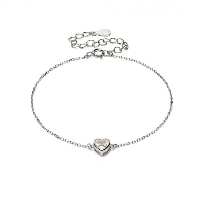 SILVER BRACELET WITH HEART