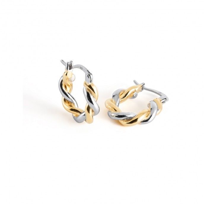 TWISTED SILVER HOOPS