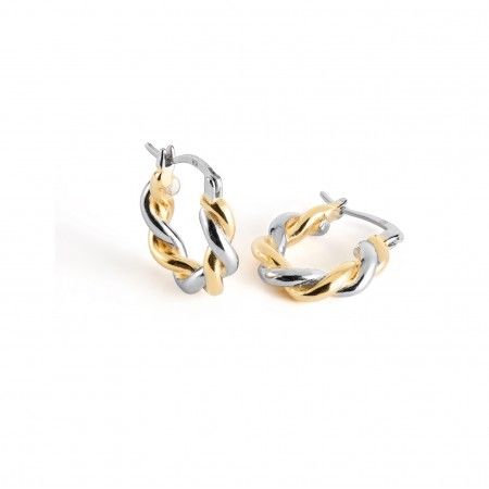 TWISTED SILVER HOOPS