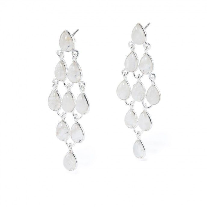 SILVER EARRINGS WITH DROPS