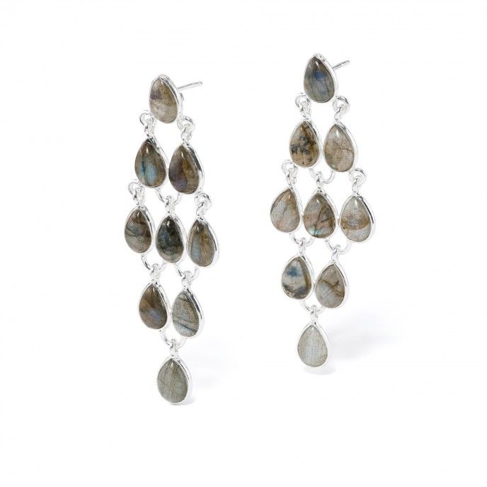 SILVER EARRINGS WITH DROPS