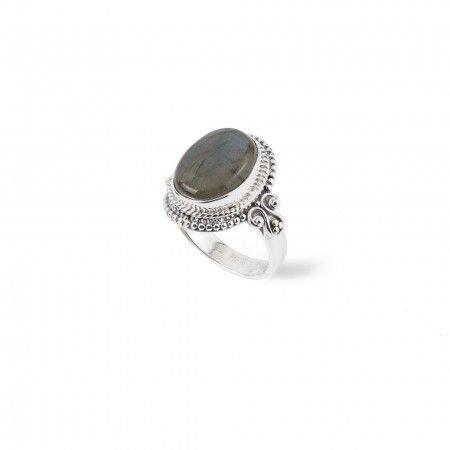 SILVER RING WITH STONE