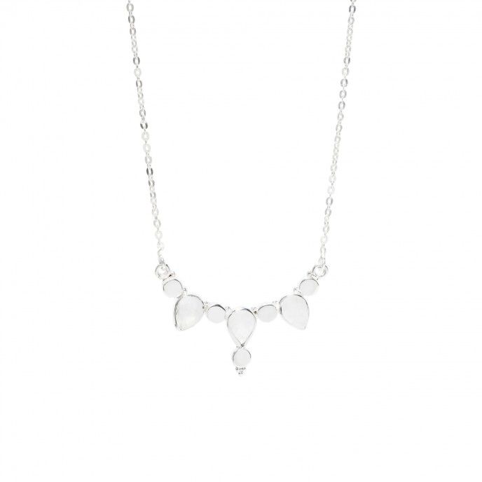 SILVER NECKLACE WITH DROPS