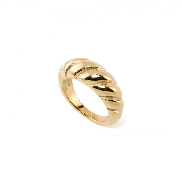 TWISTED STEEL RING