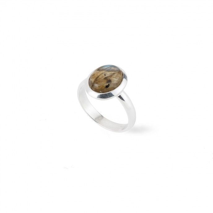 SILVER RING WITH STONE