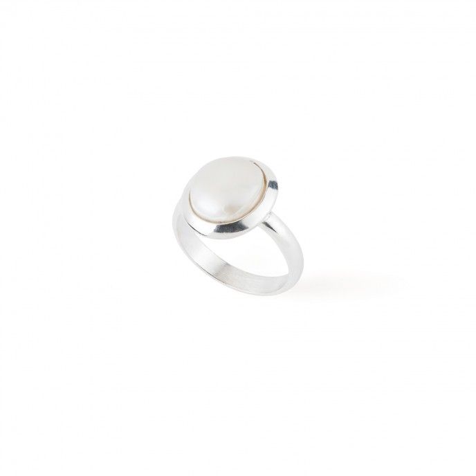 SILVER RING WITH STONE