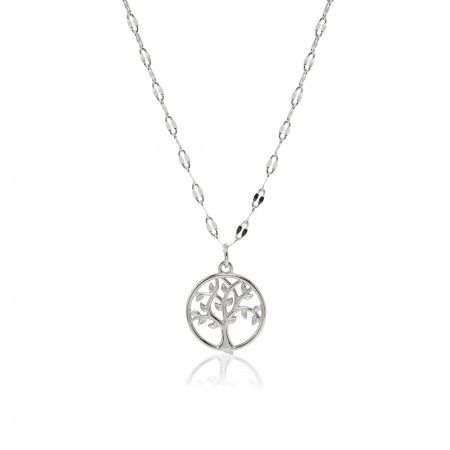 STEEL NECKLACE WITH TREE OF LIFE PENDANT
