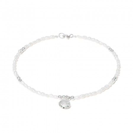 SILVER ANKLET WITH SHELL