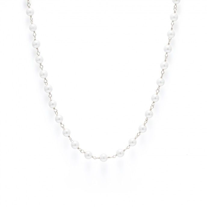 SILVER NECKLACE WITH PEARL