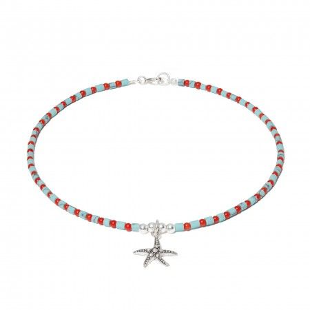 SILVER ANKLET WITH STARFISH
