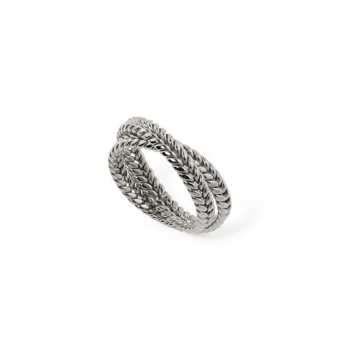 TWISTED STEEL RING