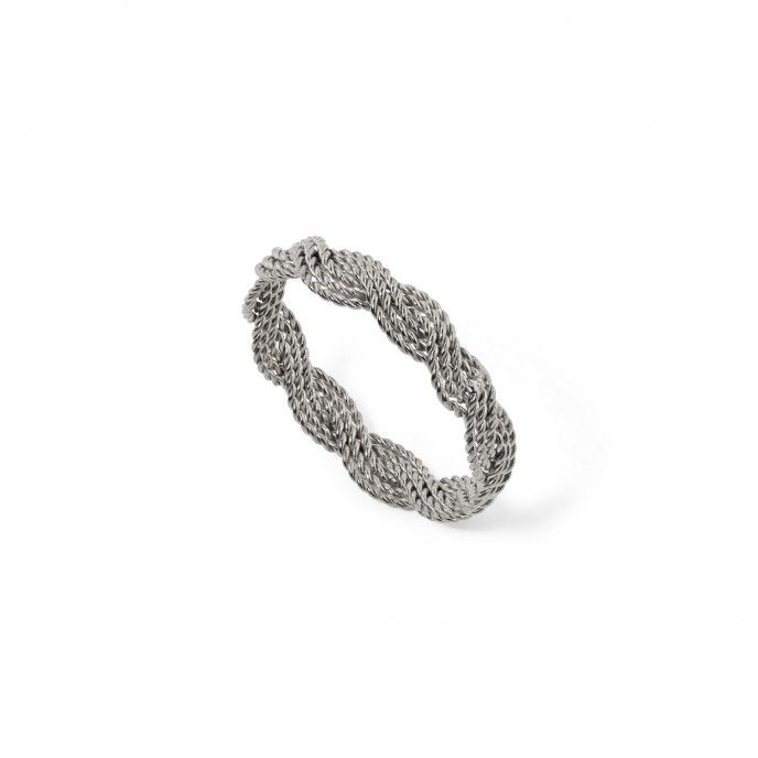 TWISTED STEEL RING