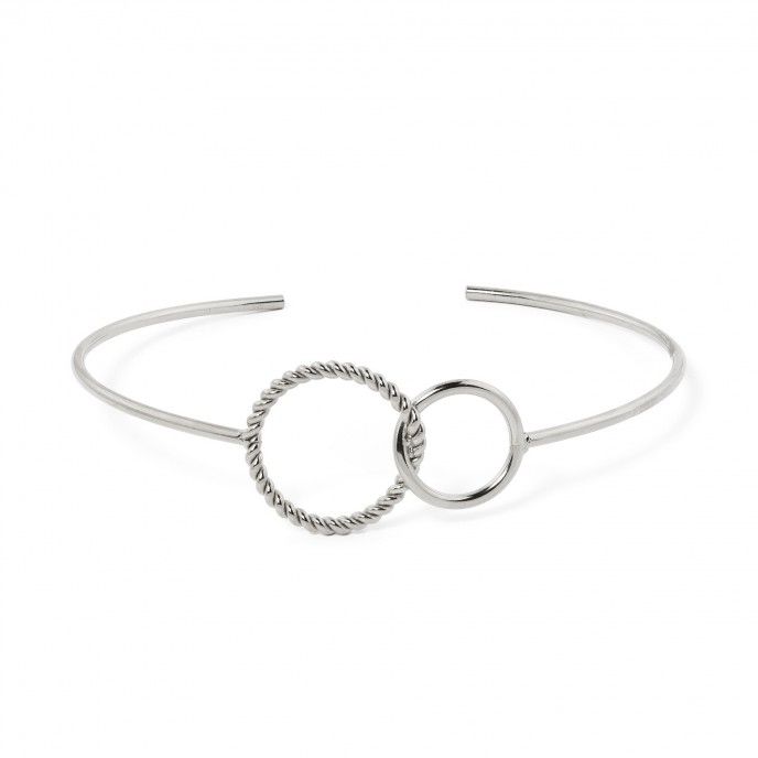 CIRCLES SEMI-RIGID STEEL BRACELET