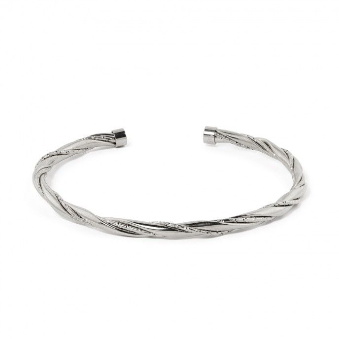 TWISTED SEMI-RIGID STEEL BRACELET