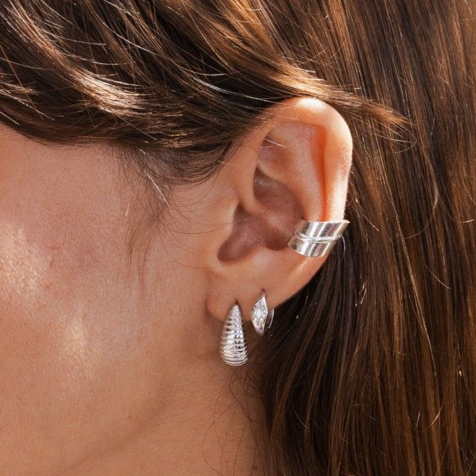 LARGE SILVER EAR CUFF