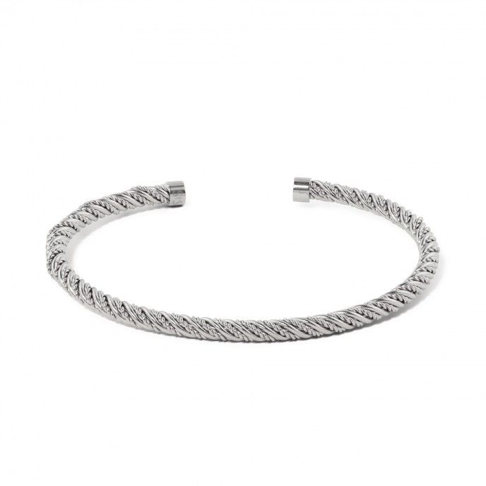 TWISTED SEMI-RIGID STEEL BRACELET