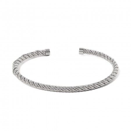 TWISTED SEMI-RIGID STEEL BRACELET