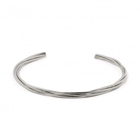 TWISTED SEMI-RIGID STEEL BRACELET