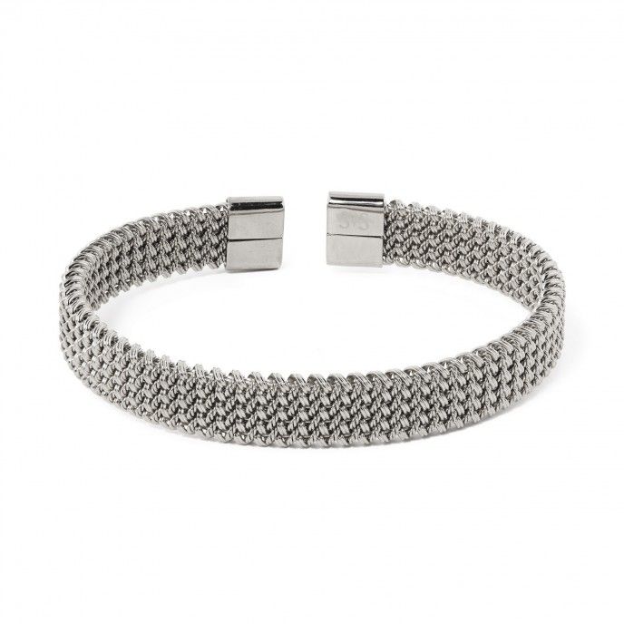 SEMI-RIGID STEEL BRACELET WITH DETAILS