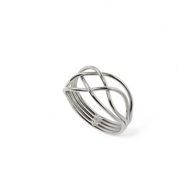 SILVER CROSS RING