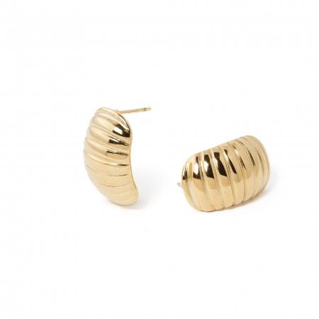 STEEL EARRINGS WITH STRIPES