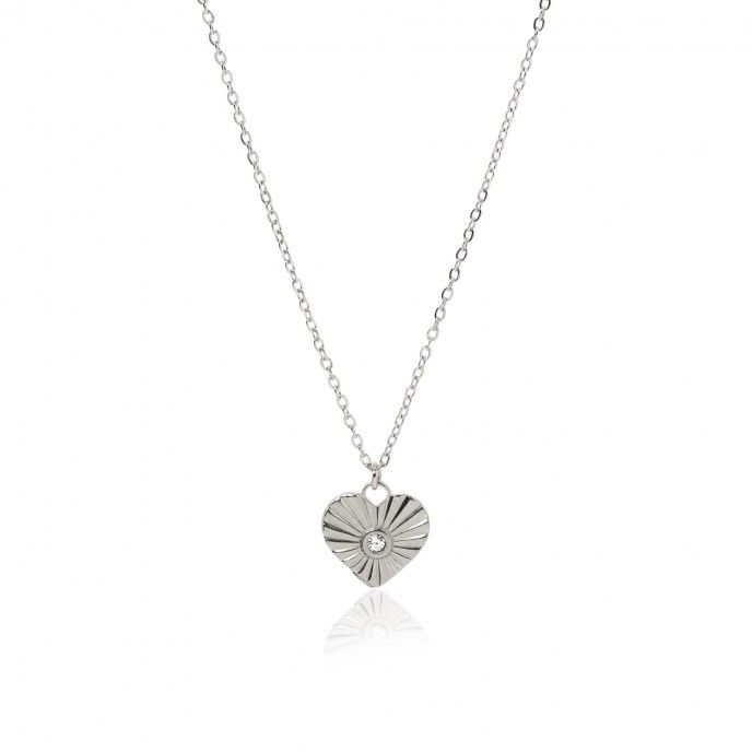 STEEL NECKLACE WITH HEART