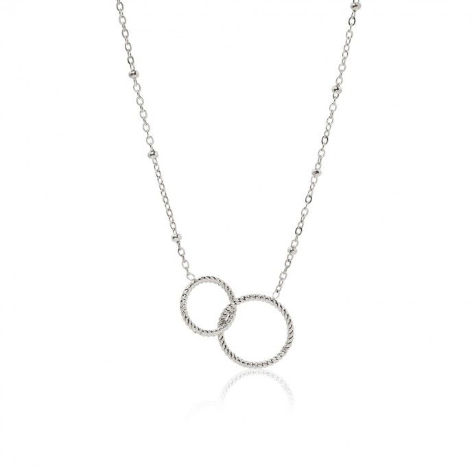 STEEL NECKLACE WITH CIRCLES