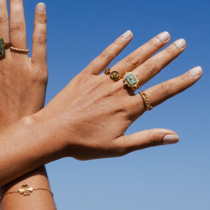 ANILLO DE ACERO CON PIEDRA