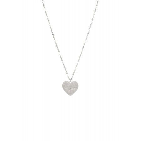 STEEL NECKLACE WITH HEART