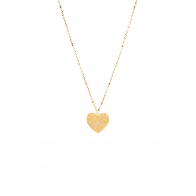 STEEL NECKLACE WITH HEART