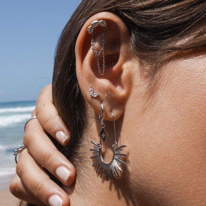 SHELLS SILVER EARRING