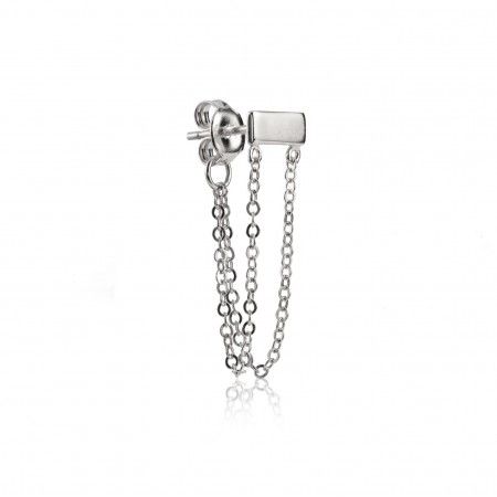 SILVER EARRING WITH CHAIN