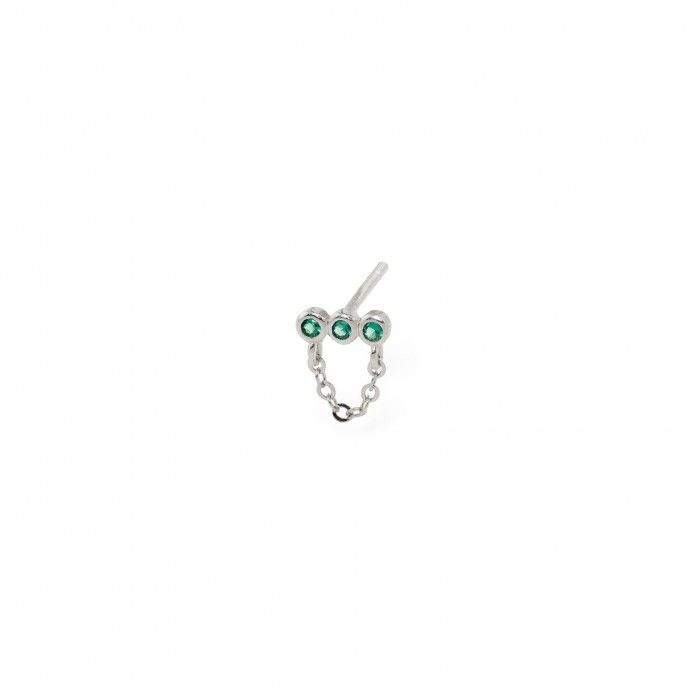 SILVER EARRING WITH CHAIN