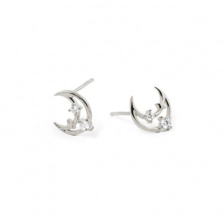 MOON SILVER EARRINGS