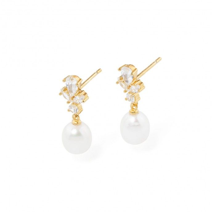 SILVER EARRINGS WITH PEARL