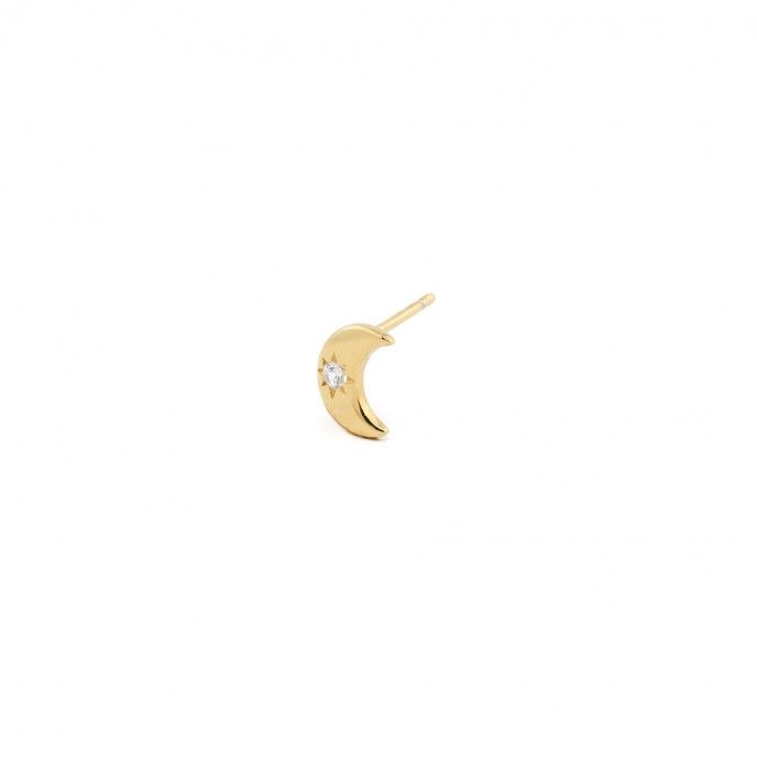 MOON SILVER EARRING