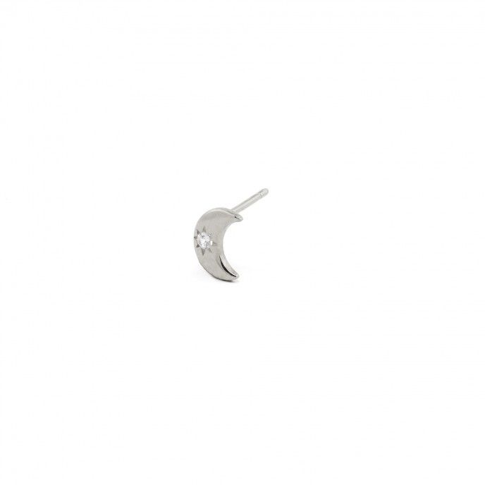 MOON SILVER EARRING