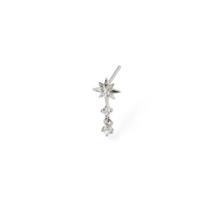 STAR SILVER EARRING