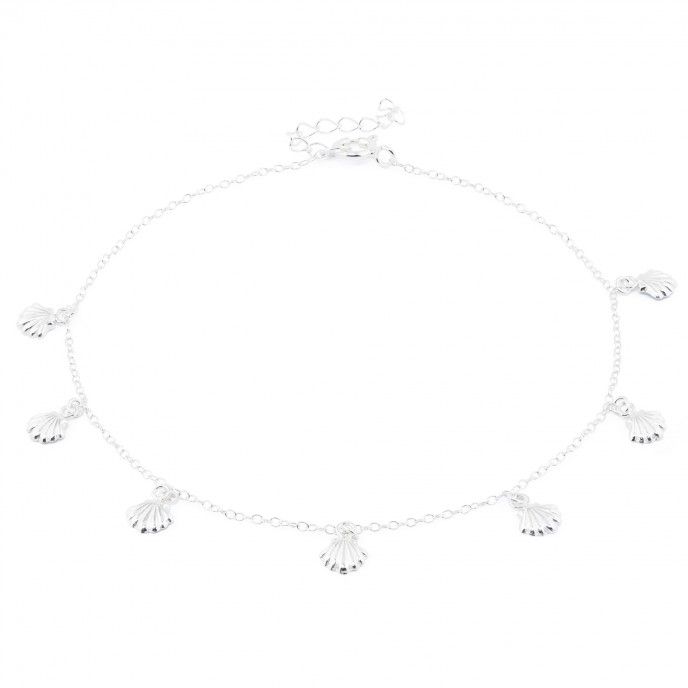 SILVER ANKLET WITH SHELLS 