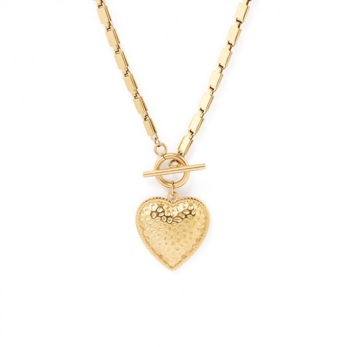 COLLAR DE ACERO CON CORAZN