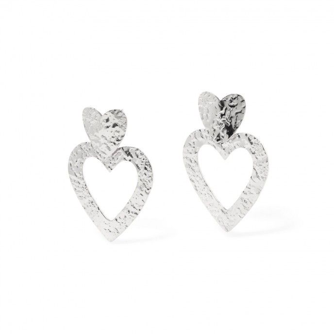 PENDIENTES CORAZONES DE ACERO