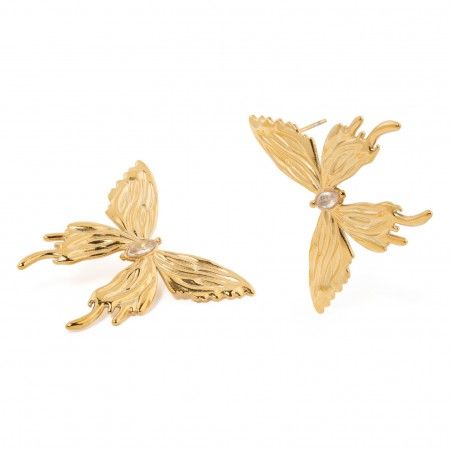 STEEL BUTTERFLY EARRINGS