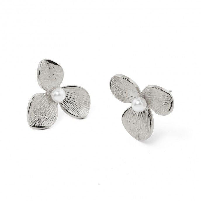 PENDIENTES FLOR DE ACERO