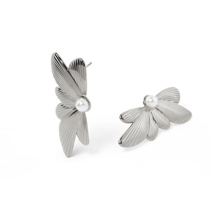 STEEL FLOWER EARRINGS