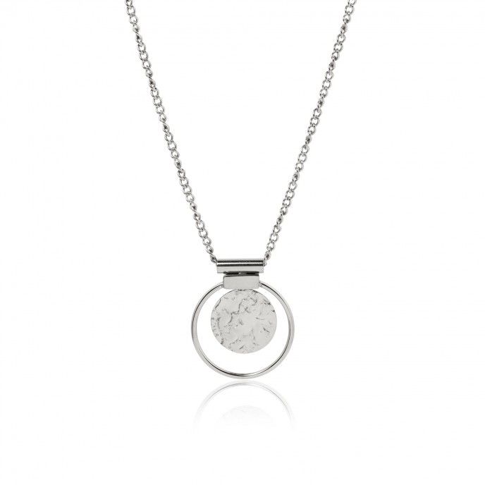 STEEL NECKLACE WITH CIRCLE